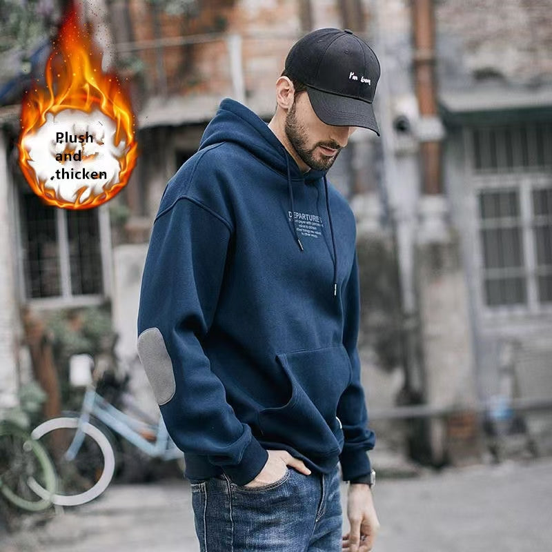 Men's hoodie long sleeved new item made of pure cotton with anti pilling properties