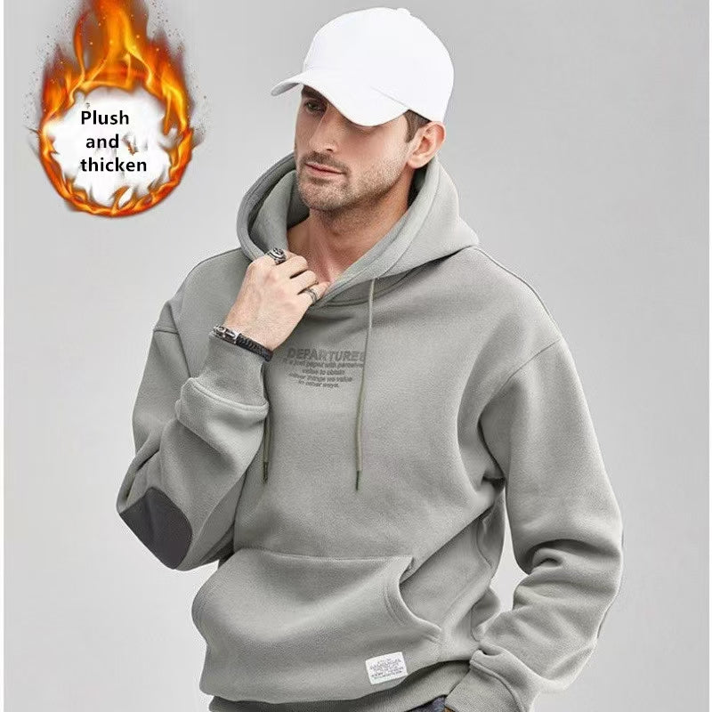 Men's hoodie long sleeved new item made of pure cotton with anti pilling properties