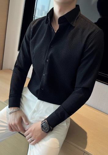 New style of men's spring and autumn long sleeved shirt