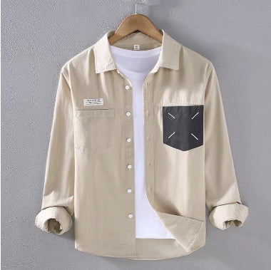 New style of men's spring and autumn long sleeved shirt