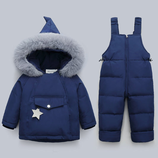 Boys' and girls' children's thick white duck down Down jacket, children's coat