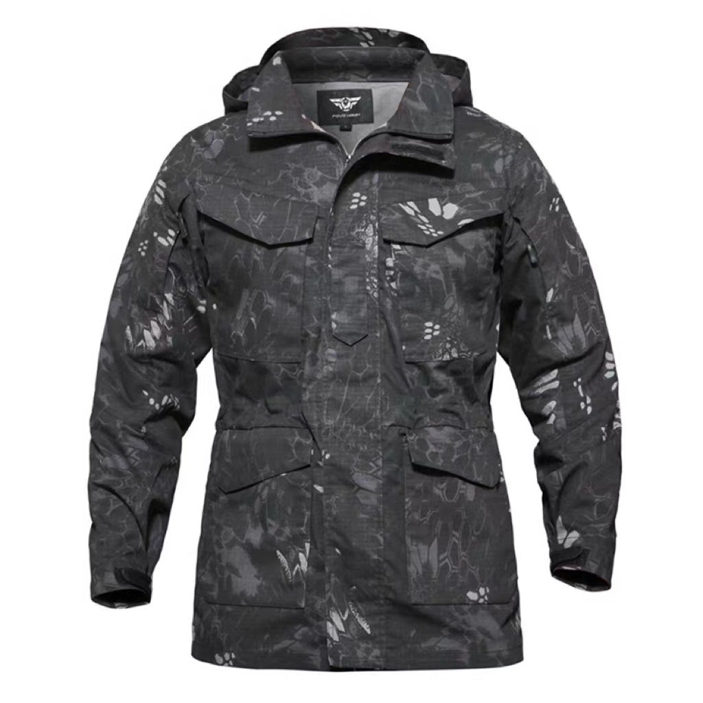 Men's tactical trench coat outdoor camouflage jacket military fan jacket