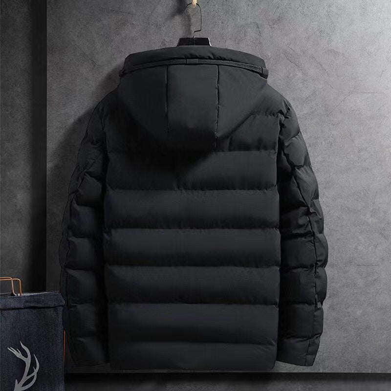 Men's Slim-Fit Padded Jacket Autumn and Winter Padded Jacket Men's Korean Version Down Padded Jacket Men's Youth Hooded Jacket Men