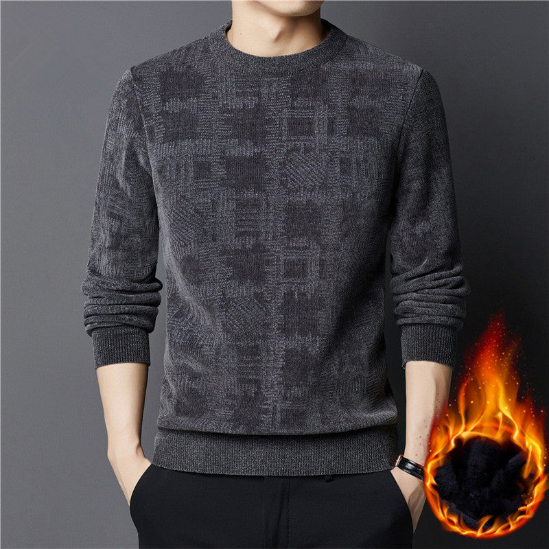 Men's sweater thickened for warmth