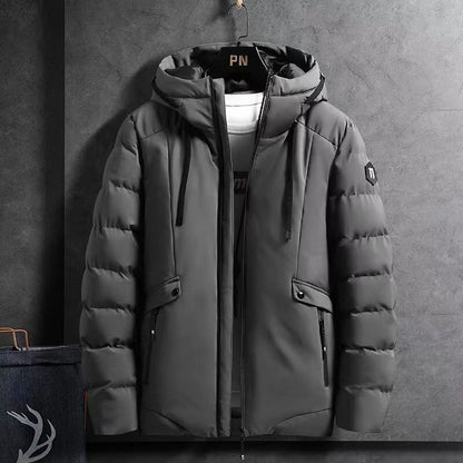 Men's Slim-Fit Padded Jacket Autumn and Winter Padded Jacket Men's Korean Version Down Padded Jacket Men's Youth Hooded Jacket Men