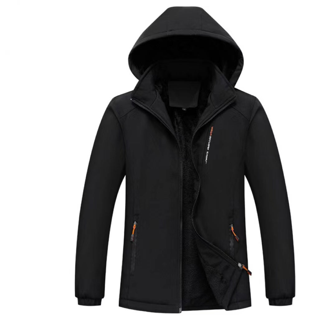 men's outdoor fleece warm mountaineering jacket winter windproof jacket