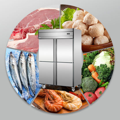 Frozen cabinet commercial cold cabinet catering kitchen stainless steel vertical pre -made dishes refrigerated cabinet