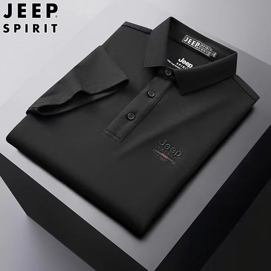 Men's short-sleeved t-shirt summer lapel pocket color block half-sleeved t-shirt tops trend