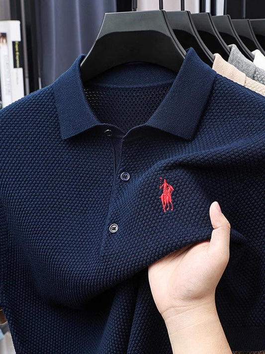 Men's new polo, sweat absorbing and breathable