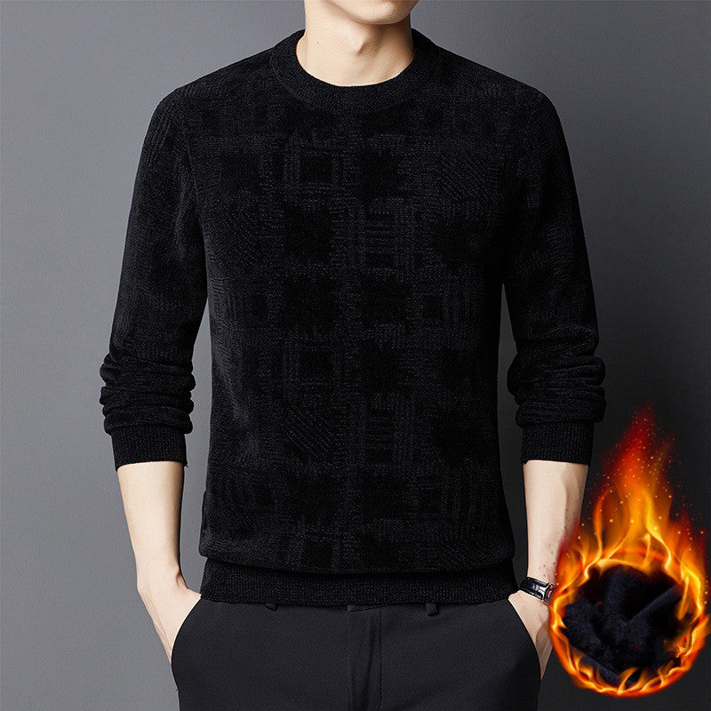 Men's sweater thickened for warmth