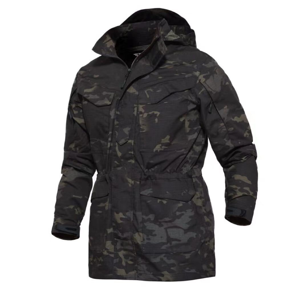 Men's tactical trench coat outdoor camouflage jacket military fan jacket