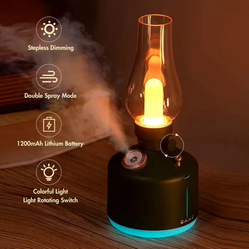 New creative wood grain ultra-thin UFO aromatherapy machine large capacity household air humidifier essential oil diffuser