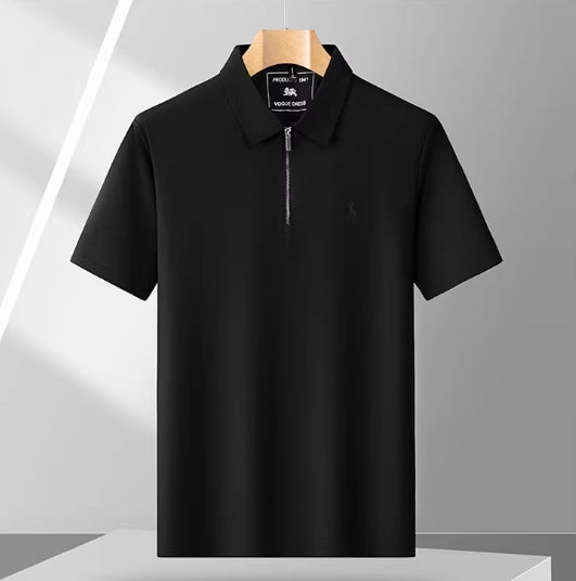 Men's summer new stock thin short sleeved fitting daily casual fashion business men's polo shirt